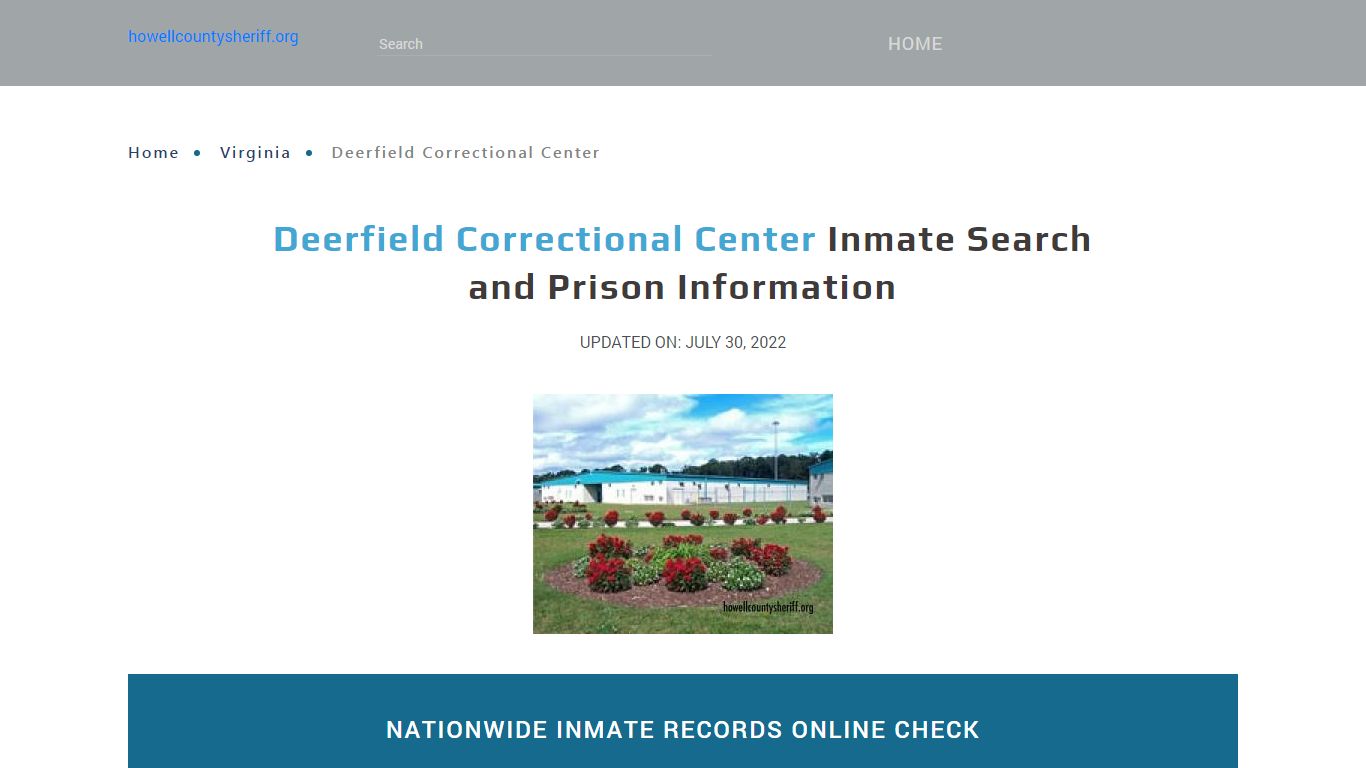 Deerfield Correctional Center Inmate Search, Visitation, Phone no ...